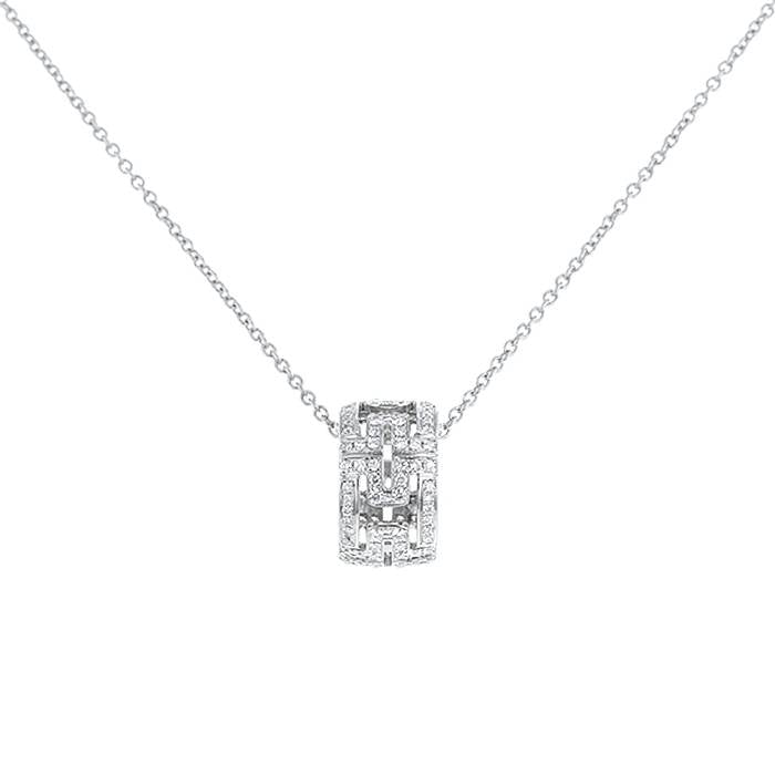 [Agudo Jewelry]PARENTESI NECKLACE SILVER DIAMOND