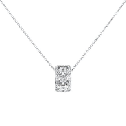 [Agudo Jewelry]PARENTESI NECKLACE SILVER DIAMOND