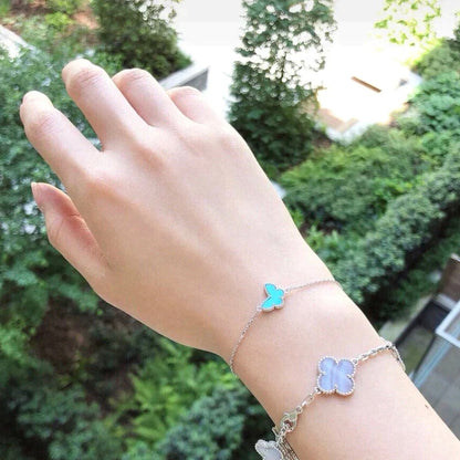 [Agudo Jewelry]BUTTERFLY TURQUOISE BUTTERFLY BRACELET SILVER