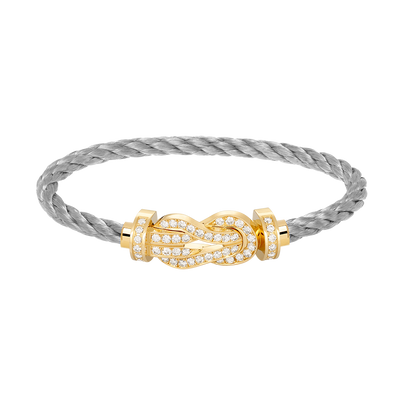 [Agudo Jewelry]CHANCE LARGE 8 FIGURE BUCKLE FULLDIAMOND BRACELET GOLD