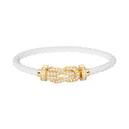 [Agudo Jewelry]CHANCE LARGE 8 FIGURE BUCKLE FULLDIAMOND BRACELET GOLD