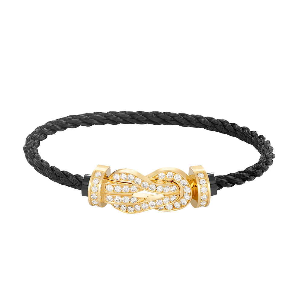 [Agudo Jewelry]CHANCE LARGE 8 FIGURE BUCKLE FULLDIAMOND BRACELET GOLD