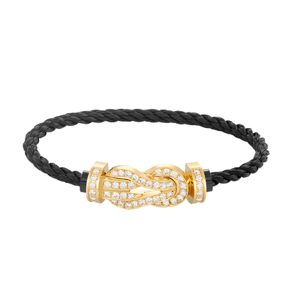 [Agudo Jewelry]CHANCE LARGE 8 FIGURE BUCKLE FULLDIAMOND BRACELET GOLD