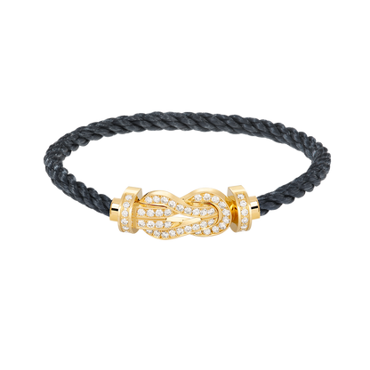 [Agudo Jewelry]CHANCE LARGE 8 FIGURE BUCKLE FULLDIAMOND BRACELET GOLD