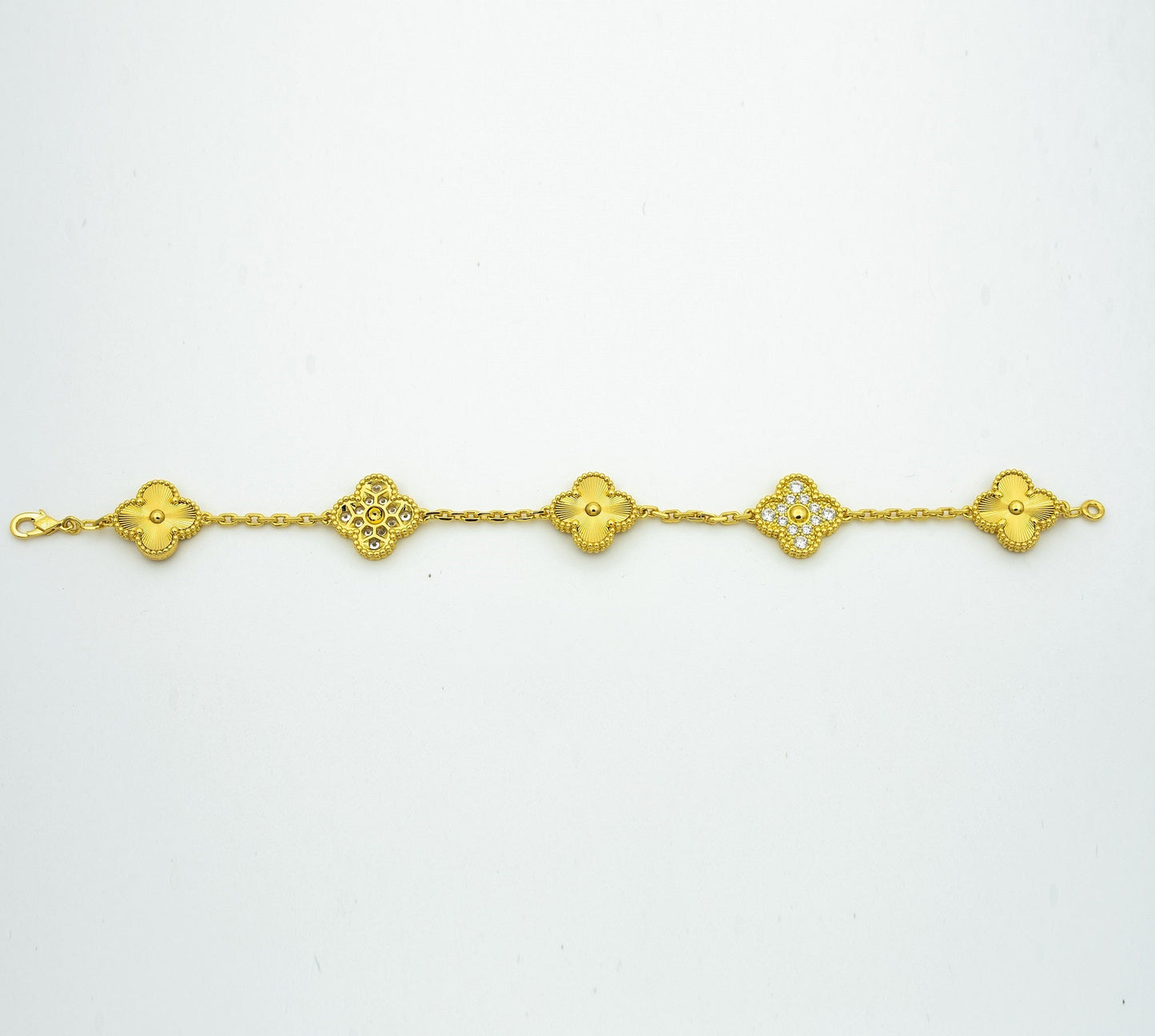 [Agudo Jewelry]CLOVER BRACELET 5 MOTIFS GOLD DIAMOND