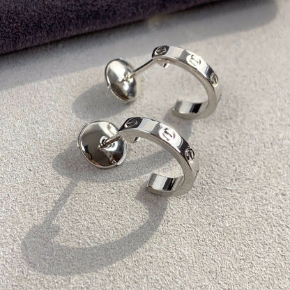 [Agudo Jewelry]LOVE EARRINGS 2.65MM SILVER