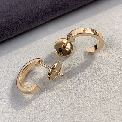 [Agudo Jewelry]LOVE EARRINGS 2.65MM PINK GOLD