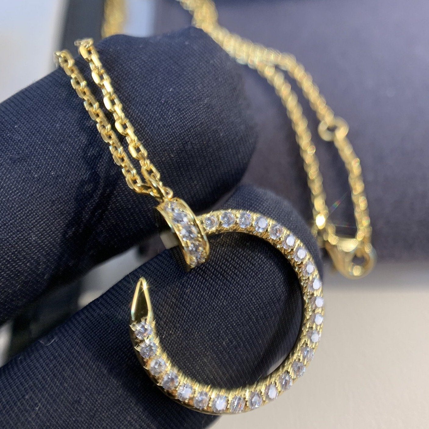 [Agudo Jewelry]JUSTE NECKLACE GOLD DIAMONDS