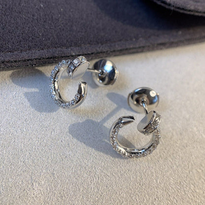 [Agudo Jewelry]JUSTE EARRINGS SILVER DIAMONDS