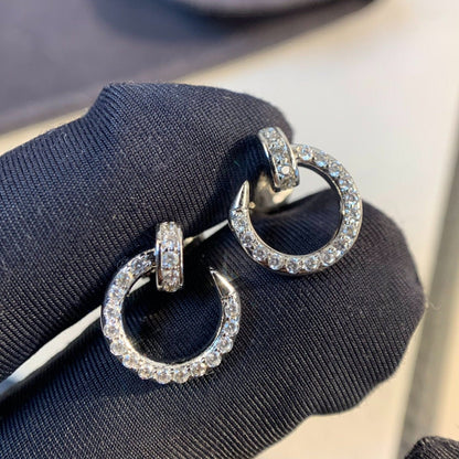 [Agudo Jewelry]JUSTE EARRINGS SILVER DIAMONDS