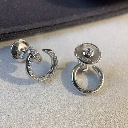 [Agudo Jewelry]JUSTE EARRINGS SILVER DIAMONDS