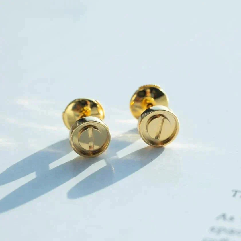 [Agudo Jewelry]LOVE EARRINGS GOLD 10MM