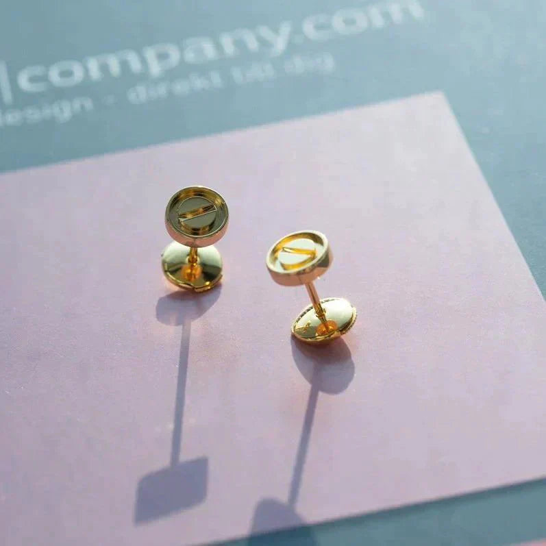 [Agudo Jewelry]LOVE EARRINGS GOLD 10MM