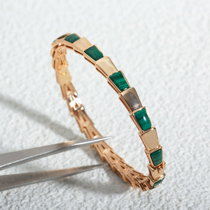 [Agudo Jewelry]SERPENTI BRACELET PINK GOLD MALACHITE