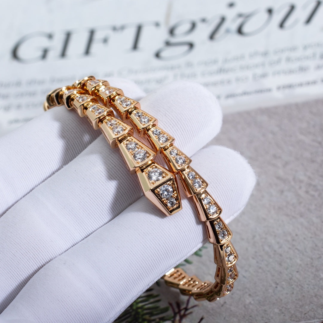 [Agudo Jewelry]SERPENTI BRACELET 6.8MM PINK GOLD DIAMOND