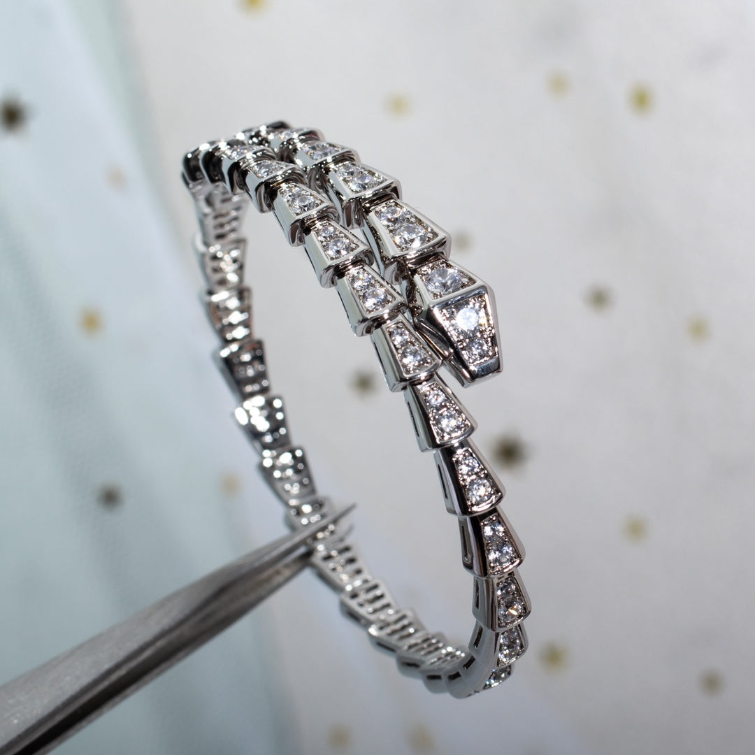 [Agudo Jewelry]SERPENTI BRACELET 6MM SILVER DIAMOND