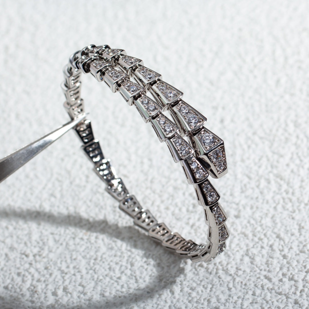 [Agudo Jewelry]SERPENTI BRACELET 6MM SILVER DIAMOND