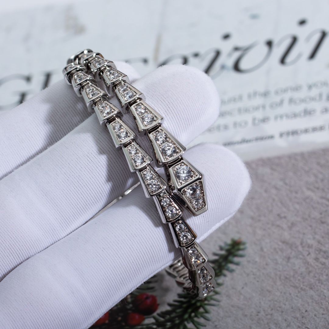 [Agudo Jewelry]SERPENTI BRACELET 6MM SILVER DIAMOND