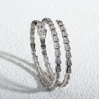 [Agudo Schmuck]SERPENTI ARMBAND SILBER DIAMANT DOPPELREIHIG