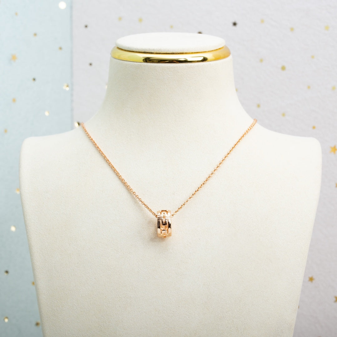 [Agudo Jewelry]PARENTESI NECKLACE PINK GOLD