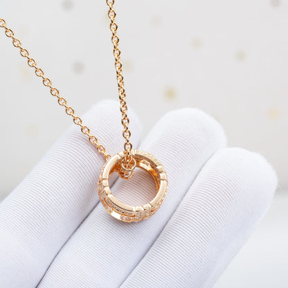 [Agudo Jewelry]PARENTESI NECKLACE PINK GOLD DIAMOND