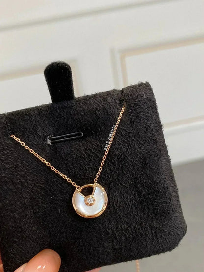 [Agudo Jewelry]AMULETTE ROSE GOLD MOP NECKLACE