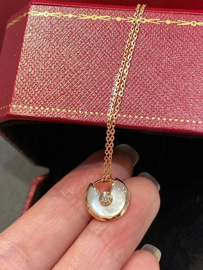 [Agudo Jewelry]AMULETTE ROSE GOLD MOP NECKLACE