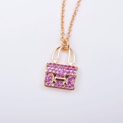 [Agudo Jewelry]CONSTANCE PEDANT PURPLE DIAMOND NECKLACE