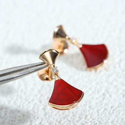 [Agudo Jewelry]DREAM Carnelian PINK GOLD EARRINGS