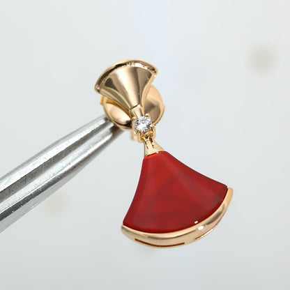 [Agudo Jewelry]DREAM Carnelian PINK GOLD EARRINGS