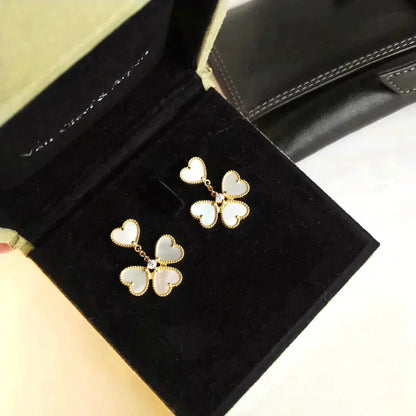 [Agudo Jewelry]CLOVER SWEET WHITE MOP EARRINGS