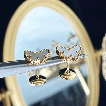 [Agudo Jewelry]SWEET BUTTERFLY MOP EARSTUDS