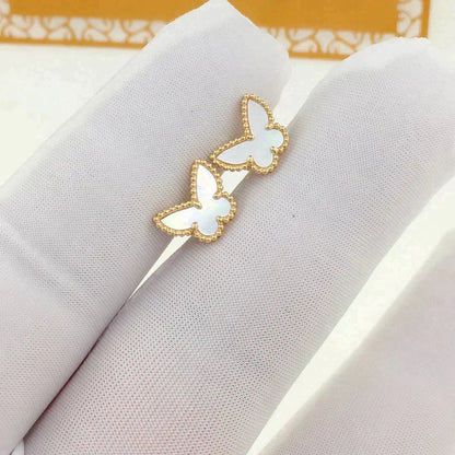 [Agudo Jewelry]SWEET BUTTERFLY MOP EARSTUDS