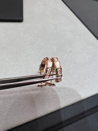 [Agudo Jewelry]SERPENTI MOP PINK GOLD EARRINGS