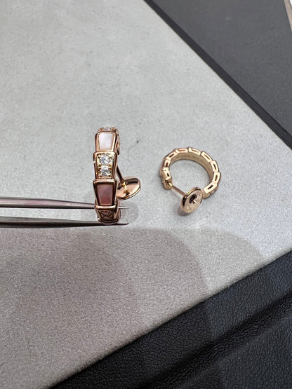 [Agudo Jewelry]SERPENTI MOP PINK GOLD EARRINGS