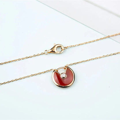 [Agudo Jewelry]AMULETTE GOLD CARNELIAN ONYX NECKLACE