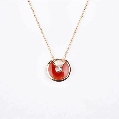 [Agudo Jewelry]AMULETTE GOLD CARNELIAN ONYX NECKLACE