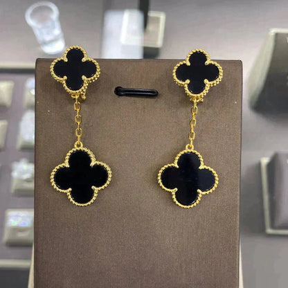 [Agudo Jewelry]CLOVER 2 MOTIFS  EARRINGS (MULTIPLE CHOICESC