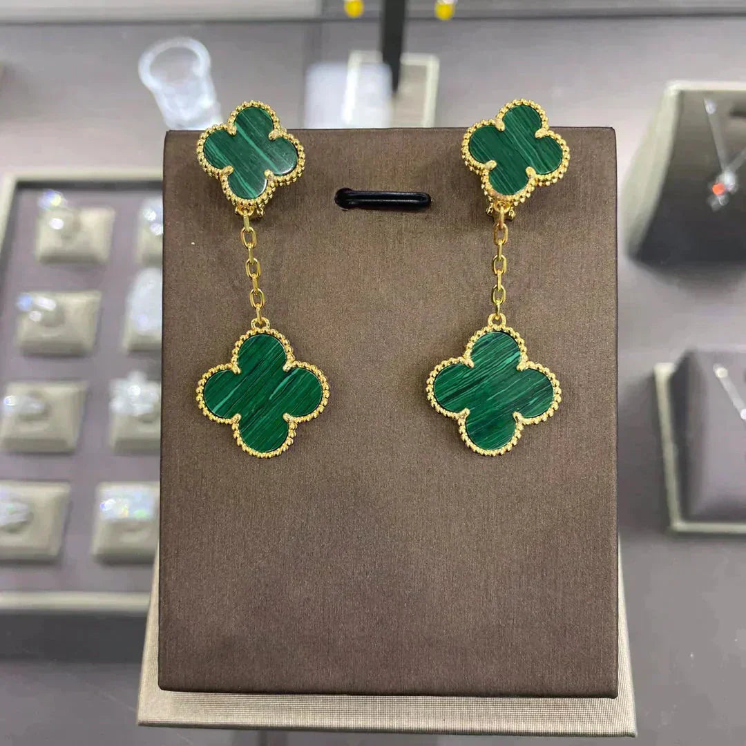 [Agudo Jewelry]CLOVER 2 MOTIFS  EARRINGS (MULTIPLE CHOICESC