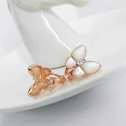 [Agudo Jewelry]BUTTERFLY MOP DIAMOND EARRINGS