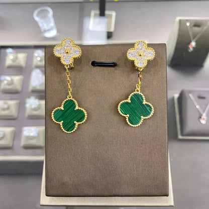 [Agudo Jewelry]CLOVER  2 MOTIFS  DIAMOND  EARRINGS (MULTIPLE CHOICESç´