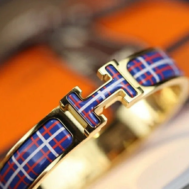 [Agudo Jewelry]H TARTAN BRACELET 12MM