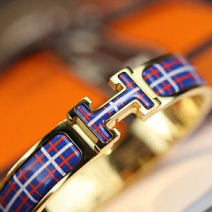 [Agudo Jewelry]H TARTAN BRACELET 12MM