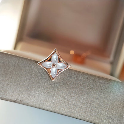 [Agudo Jewelry]STAR MOP PINK GOLD EARRINGS