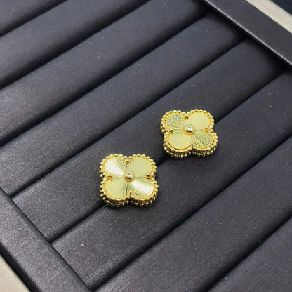 [Agudo Jewelry]CLOVER MINI 9.5MM LASER EARRINGS