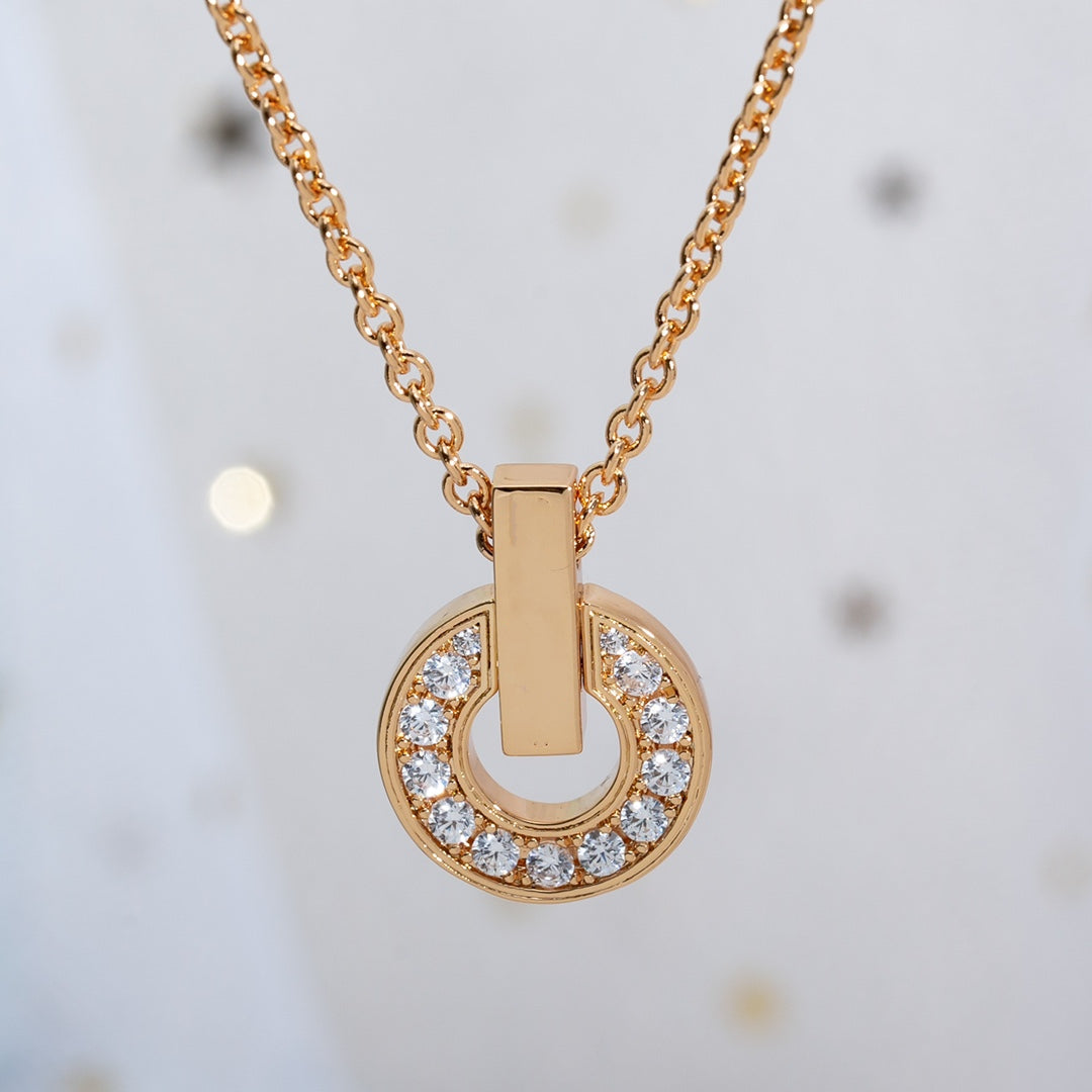 [Agudo Jewelry]GARI NECKLACE PINK GOLD DIAMOND