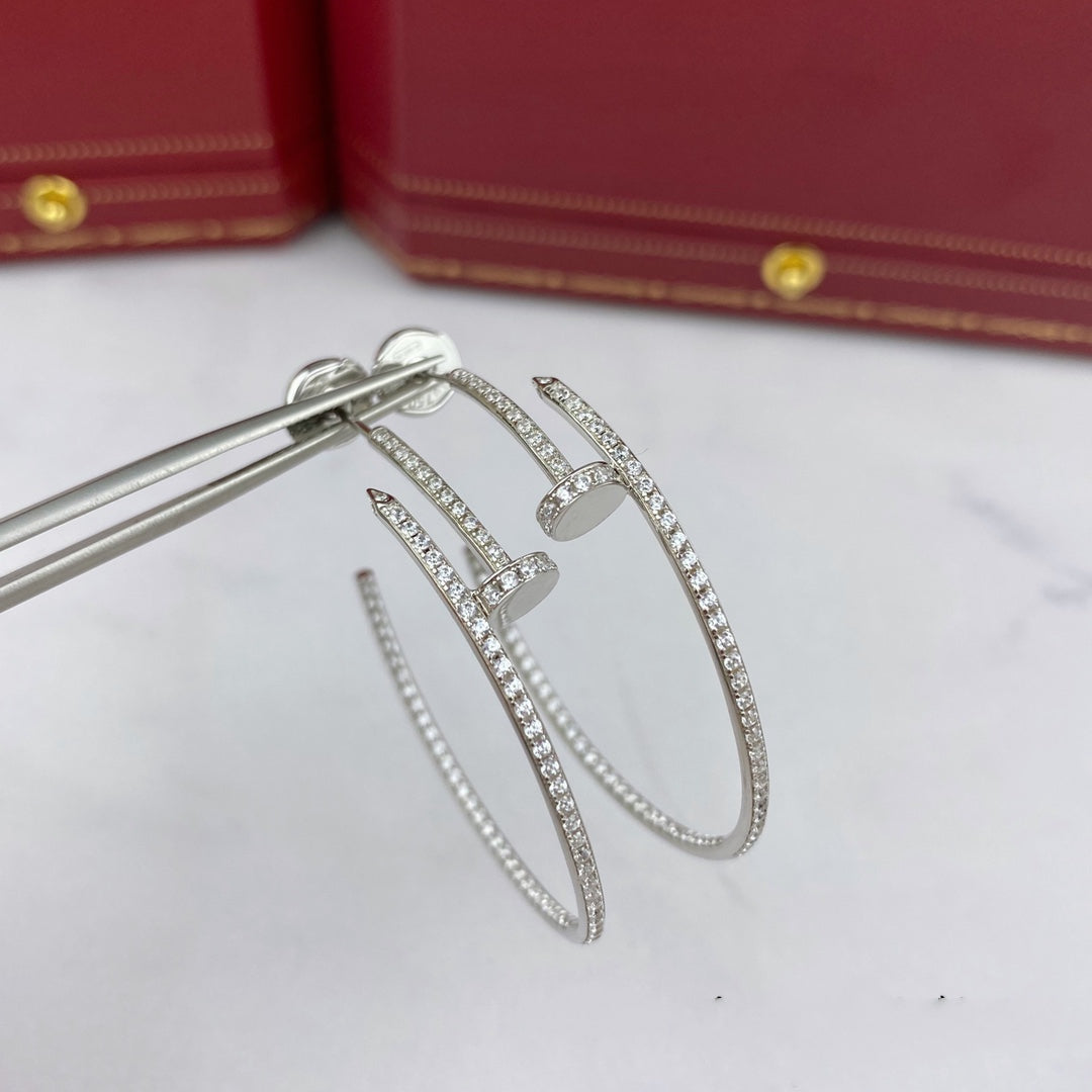 [Agudo Jewelry]JUSTE EARRINGS FULL DIAMONDS 1.8MM