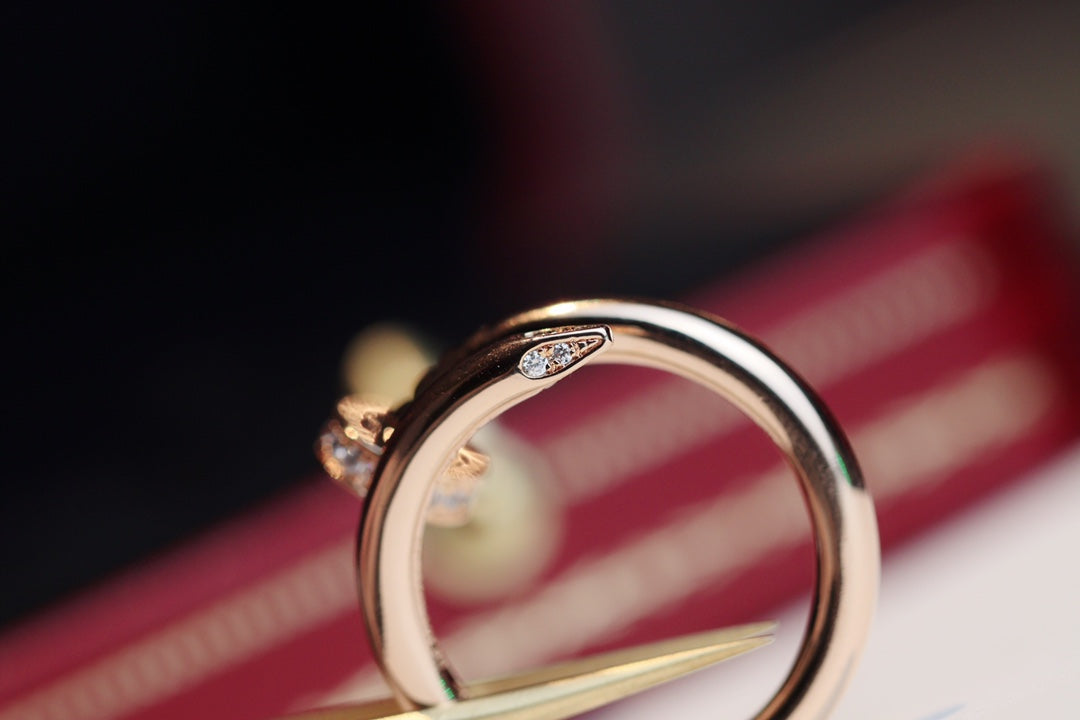 [Agudo  Jewelry]JUSTE RING 2.65MM PINK GOLD DIAMOND