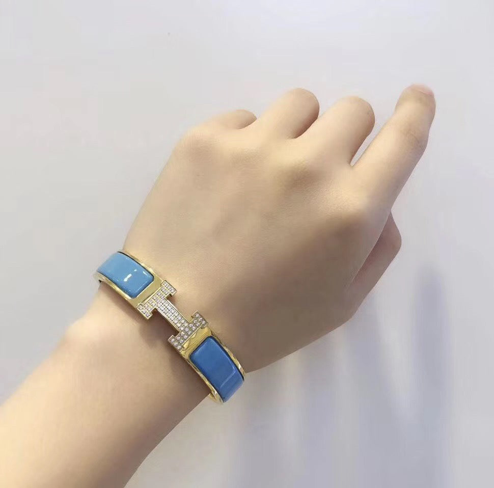 [Agudo Jewelry]H CLOUD BLUE BRACELET GOLD DIAMOND