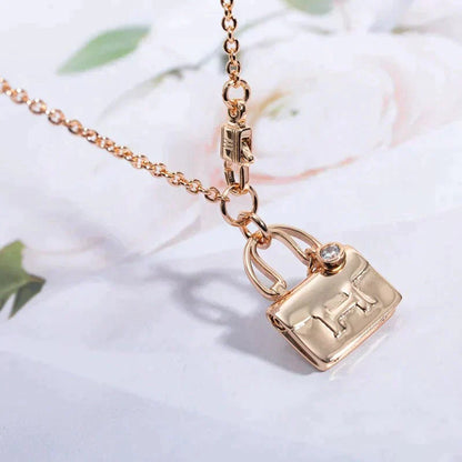 [Agudo Jewelry]AMULETTE PEDANT ROSE GOLD NECKLACE